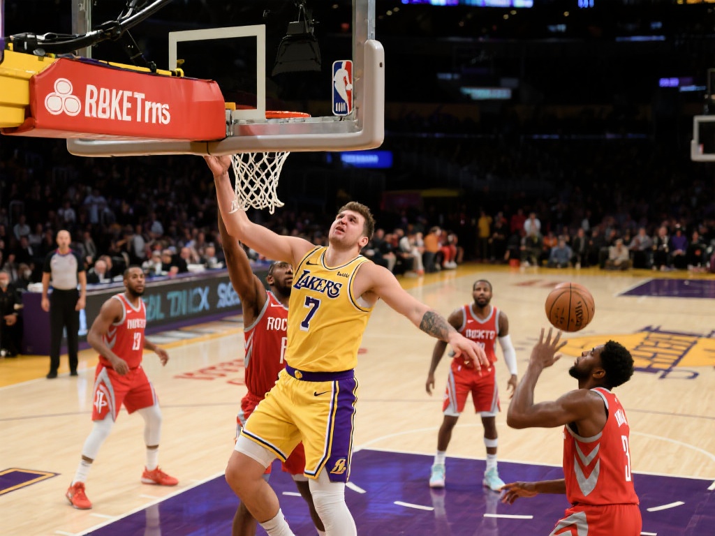 东契奇独木难支 詹姆斯率湖人力克火箭